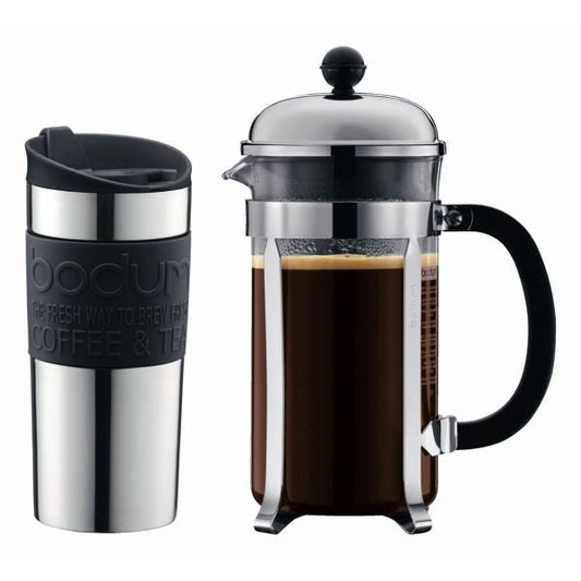 BODUM TRAVEL MUG, 0.35 L, 12OZ - S/S, BLACK - Artefact Coffee Wholesale