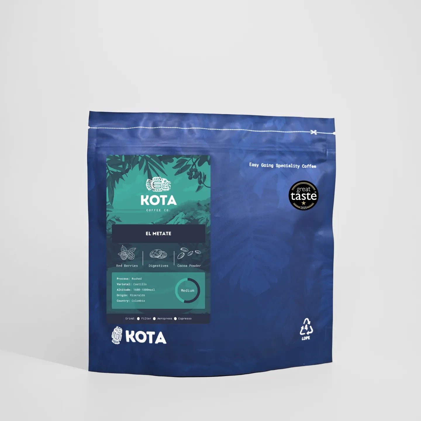 Kota coffee package on a white background