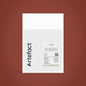 White product packaging with 'Artefact' branding on a brown background
