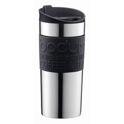 BODUM TRAVEL MUG, 0.35 L, 12OZ - S/S, BLACK