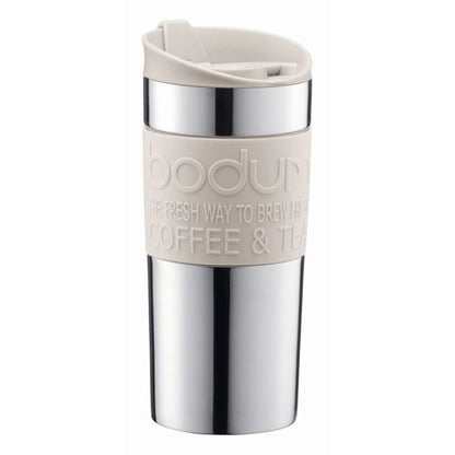 BODUM TRAVEL MUG, 0.35 L, 12OZ - S/S, OFF WHITE
