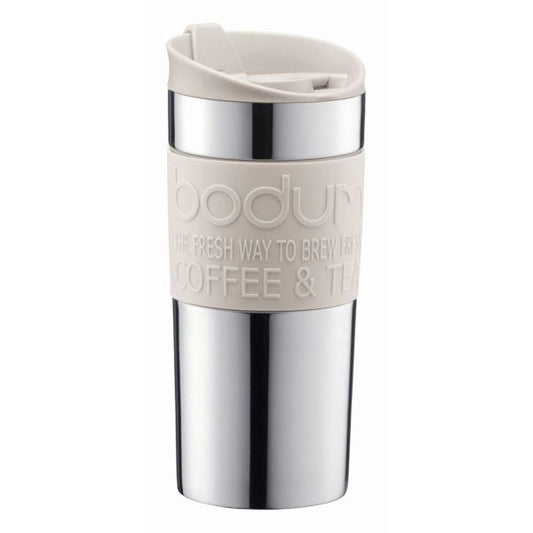 BODUM TRAVEL MUG, 0.35 L, 12OZ - S/S, OFF WHITE