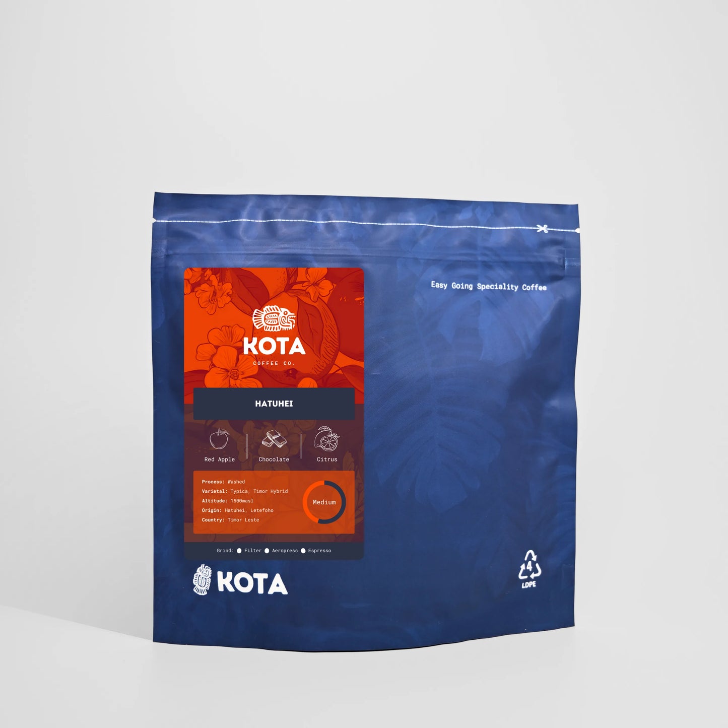 Kota coffee package on a white background