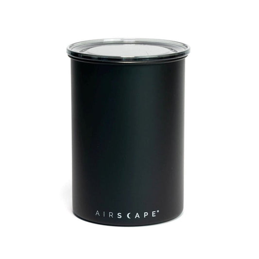 AIRSCAPE COFFEE BEAN CANISTER MEDIUM BLACK 500G - Artefact Coffee Wholesale